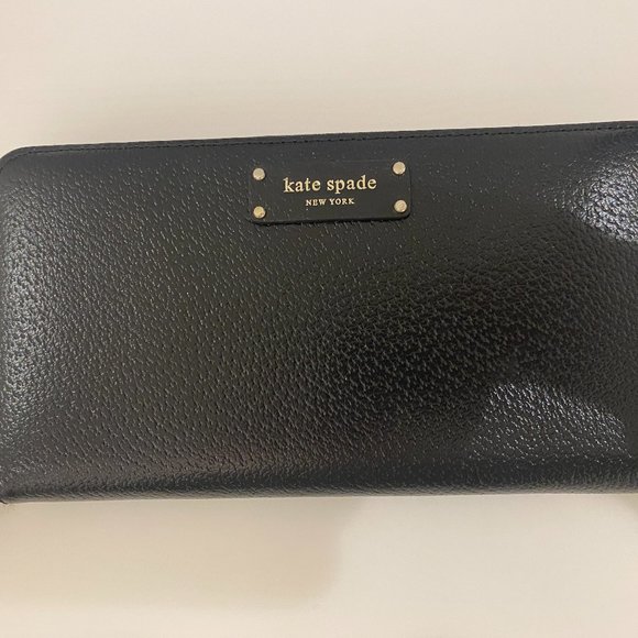 Kate Spade Wallet - Large Black Leather - Picture 1 of 5